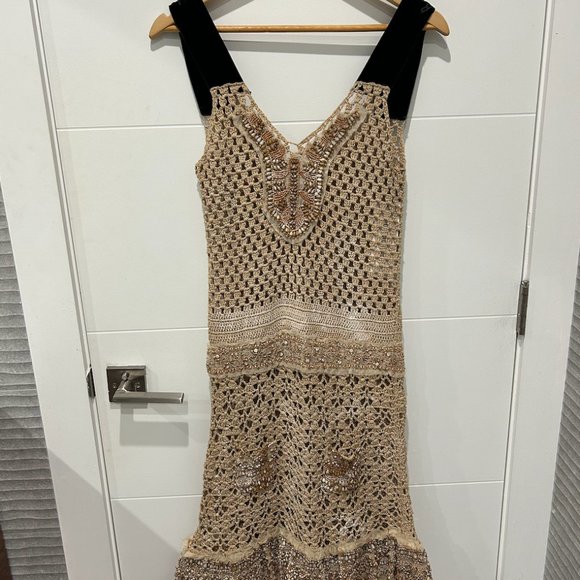 Prada Crochet and Embroidered Dress - Size 42 (US 10/12) - Gently Used - Picture 3 of 10